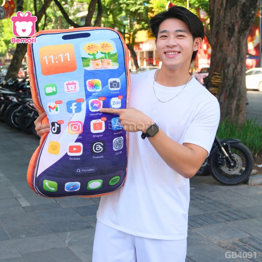 Gấu Bông iPhone 17 ProMax - Màu Cam