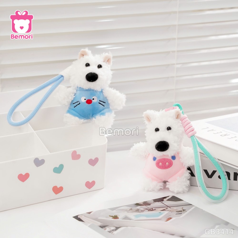 Móc Khóa Chó Puppy Mặc Yếm