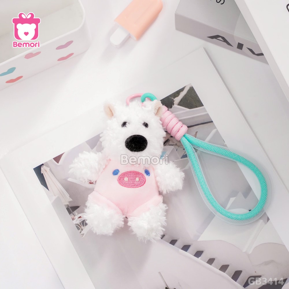 Móc Khóa Chó Puppy Mặc Yếm