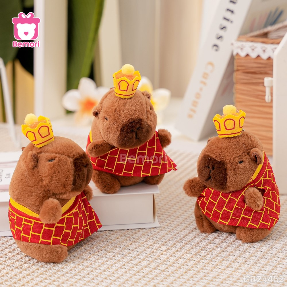 Móc khoá Gấu Bông Capybara 12cm Mặc Áo Cà Sa
