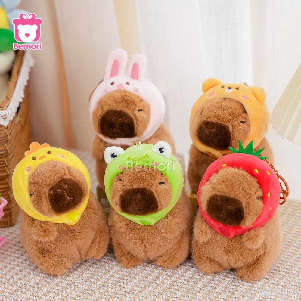 Móc Khóa Gấu Bông Capybara 15cm đa dạng mẫu mã