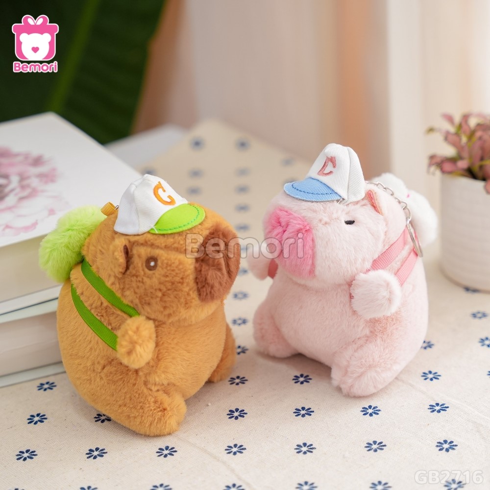 Móc Khóa Gấu Bông Capybara Đeo Balo Bóng nhiều mẫu mã đáng yêu