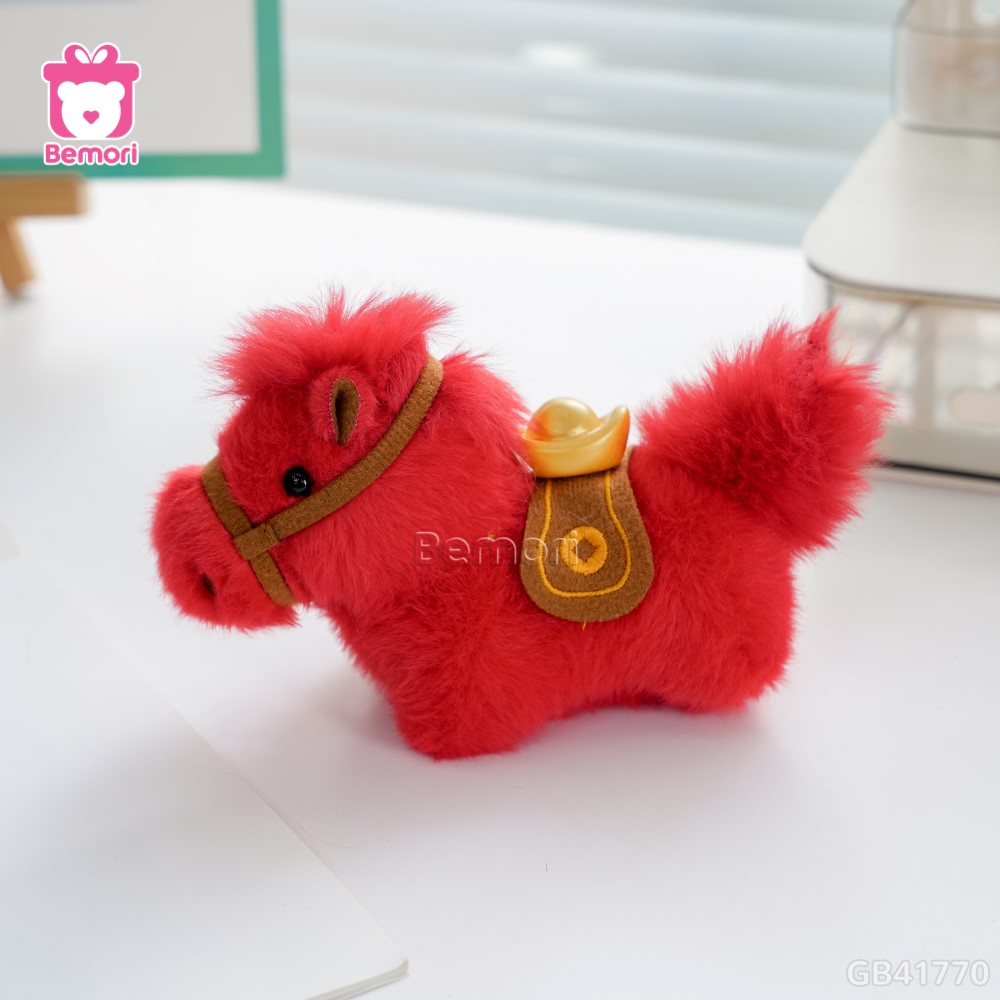 Móc Khóa Ngựa Đeo Thỏi Vàng