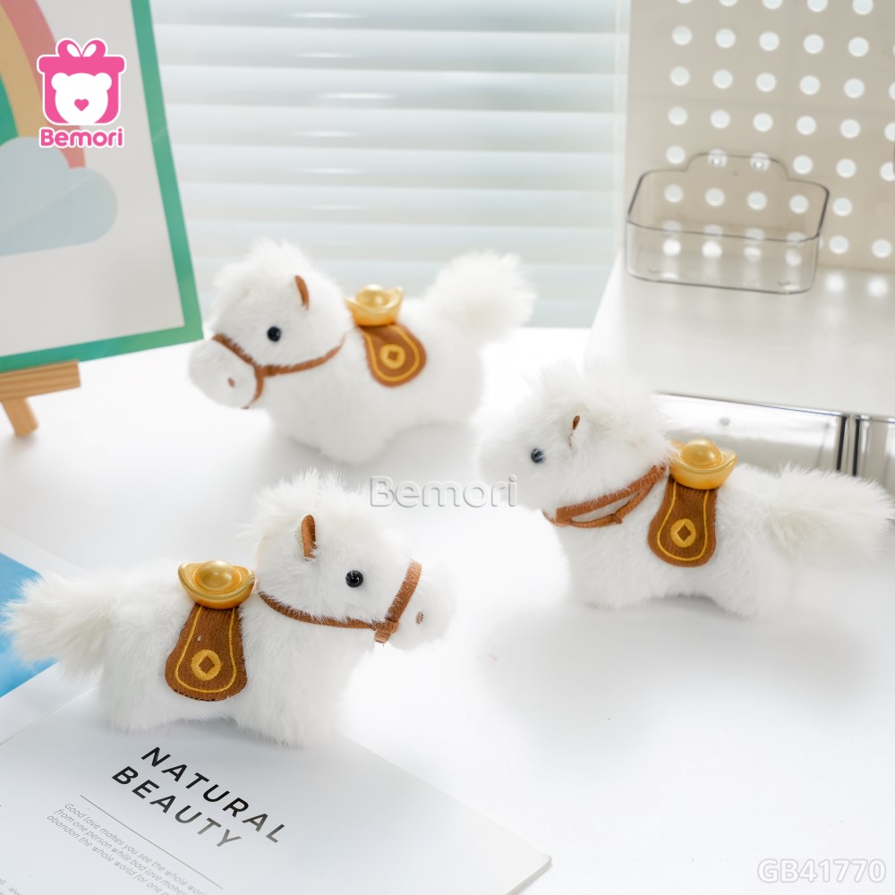 Móc Khóa Ngựa Đeo Thỏi Vàng