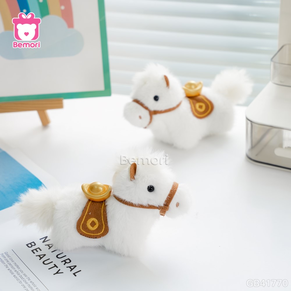 Móc Khóa Ngựa Đeo Thỏi Vàng