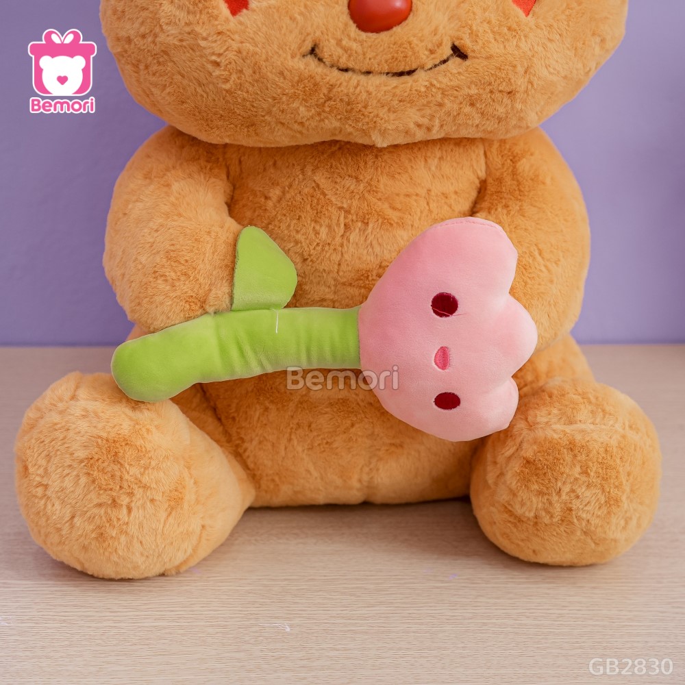 Butter Bear Ngồi Cầm Hoa xinh xắn