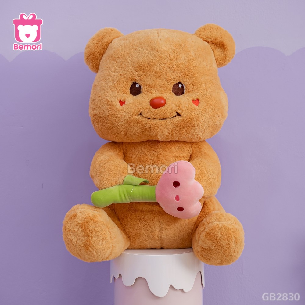 Butter Bear Ngồi Cầm Hoa xinh xắn