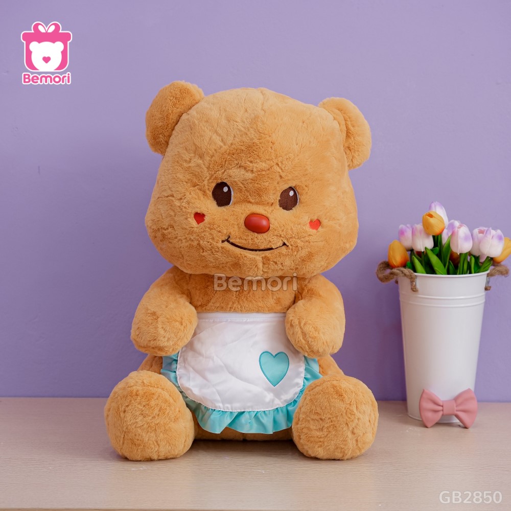 Butter Bear Ngồi Đeo Yếm làm đồ trang trí xinh xắn