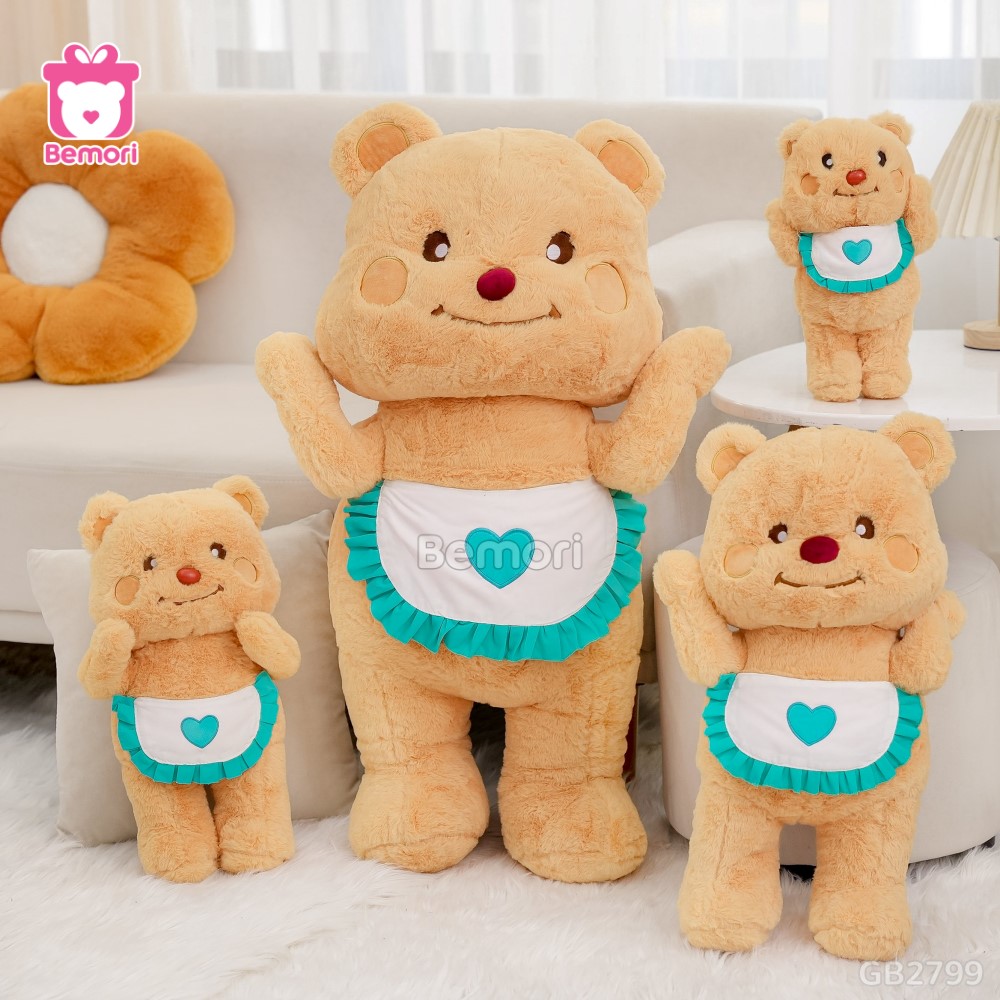 Gấu Bông Butter Bear đeo yếm dễ thương