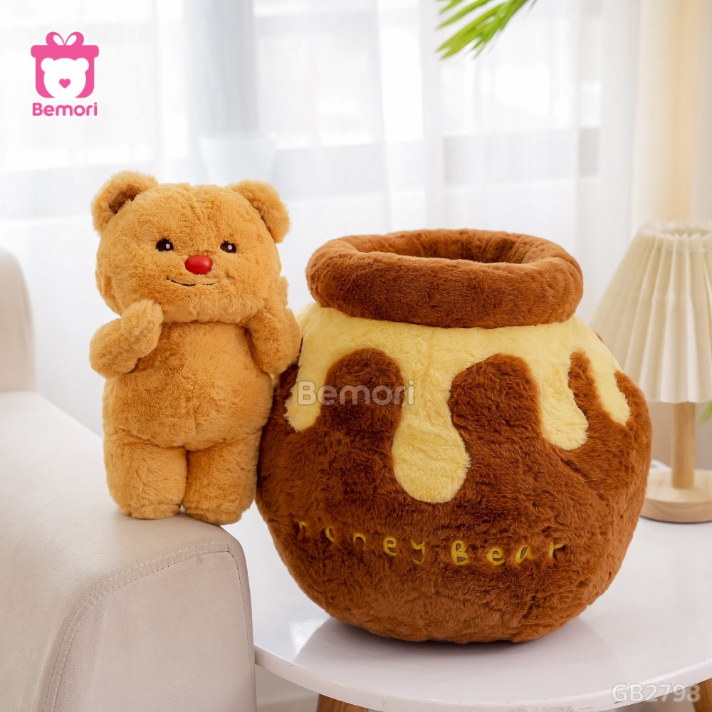 Gấu Bông Honey Bear 2in1 có thể tháo rời hũ mật ong