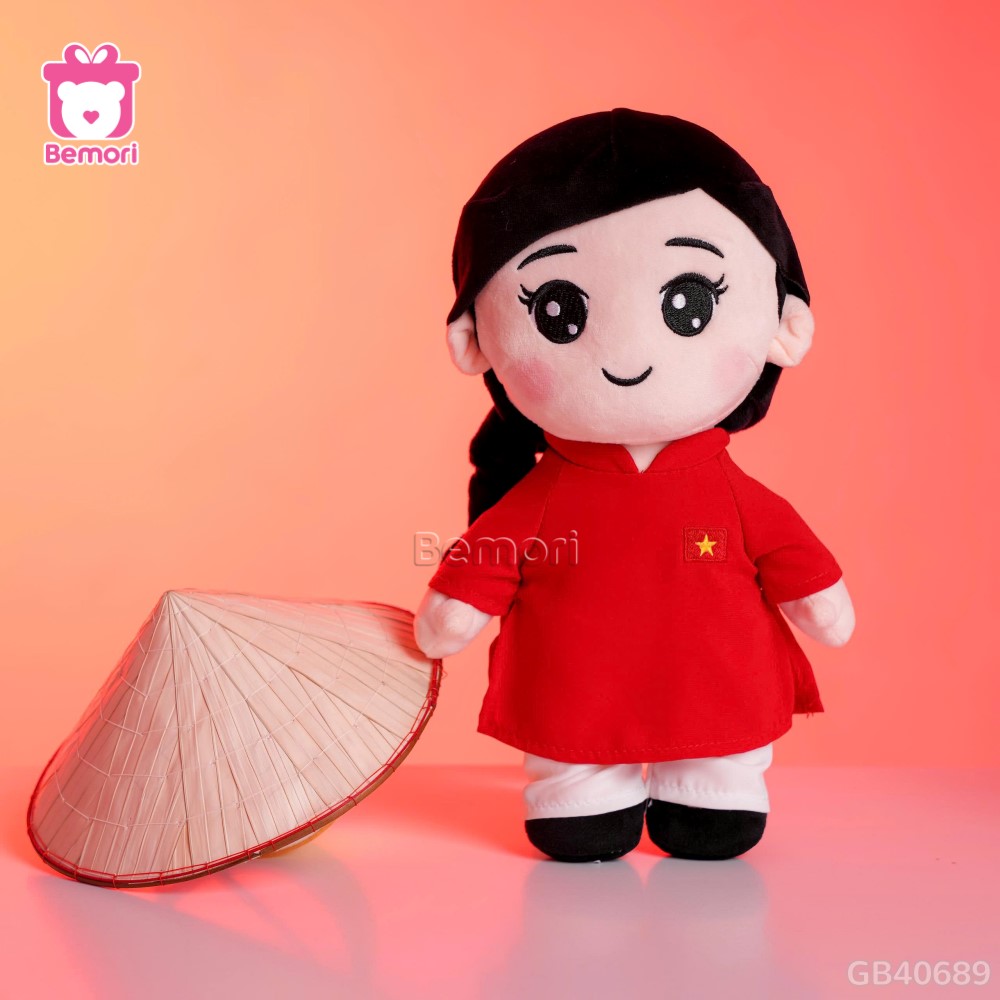 Gấu bông cô gái Việt Nam