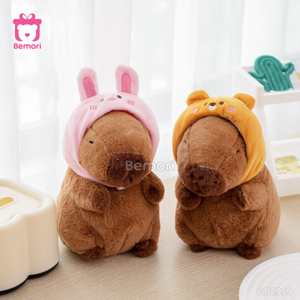 Bộ Gấu Bông Capybara Thú nhỏ xinh thích hợp làm quà tặng cho bé yêu