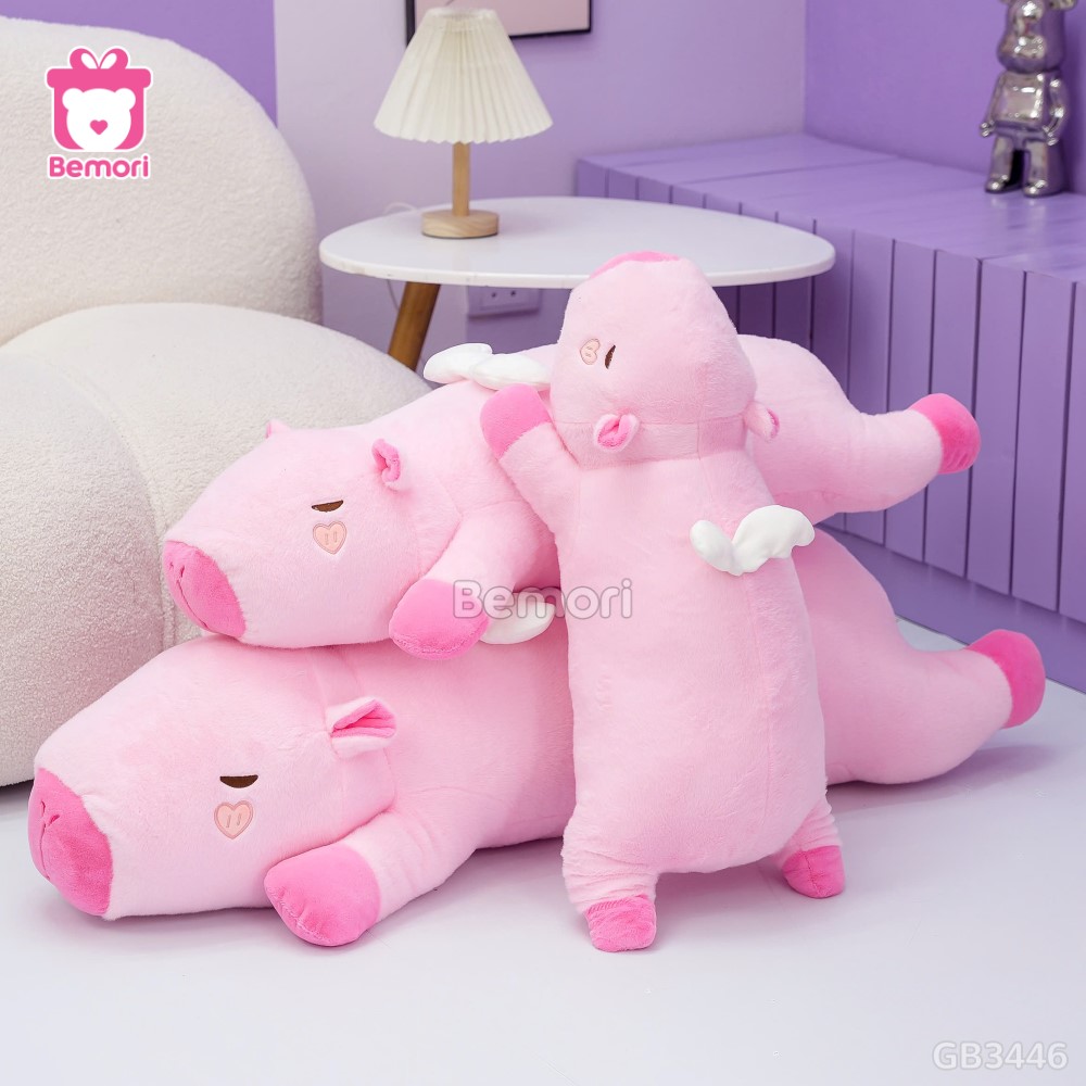 Gấu Bông Capybara Angel Nằm