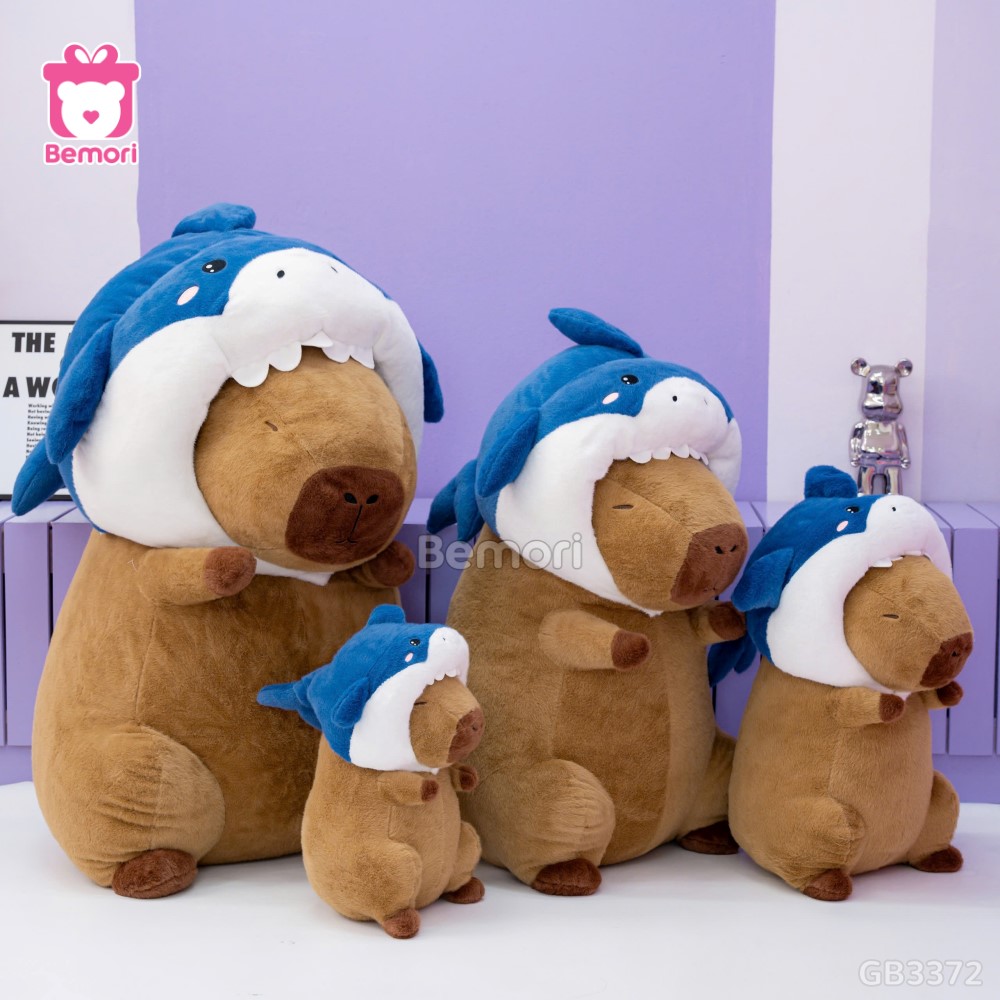 Gấu Bông Capybara Cosplay Cá Mập