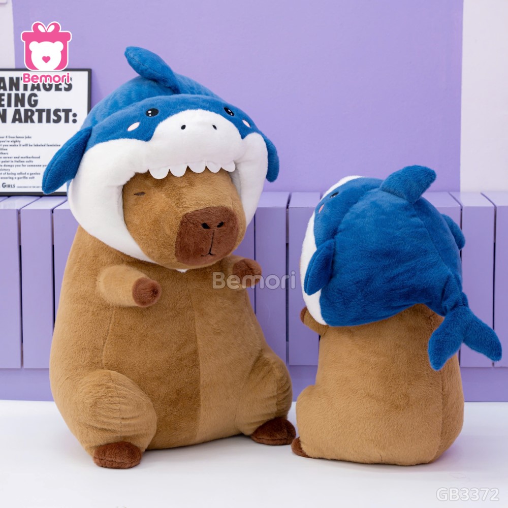 Gấu Bông Capybara Cosplay Cá Mập