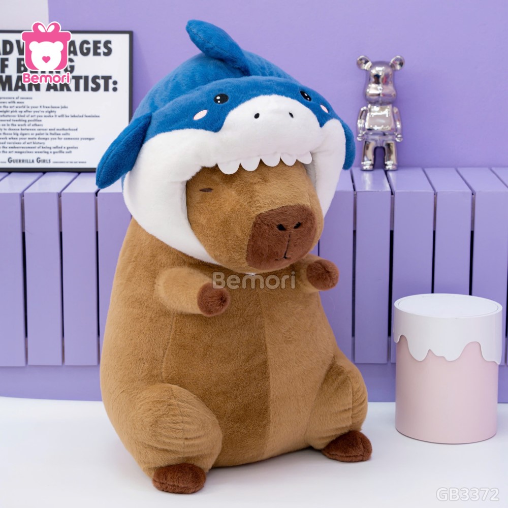 Gấu Bông Capybara Cosplay Cá Mập