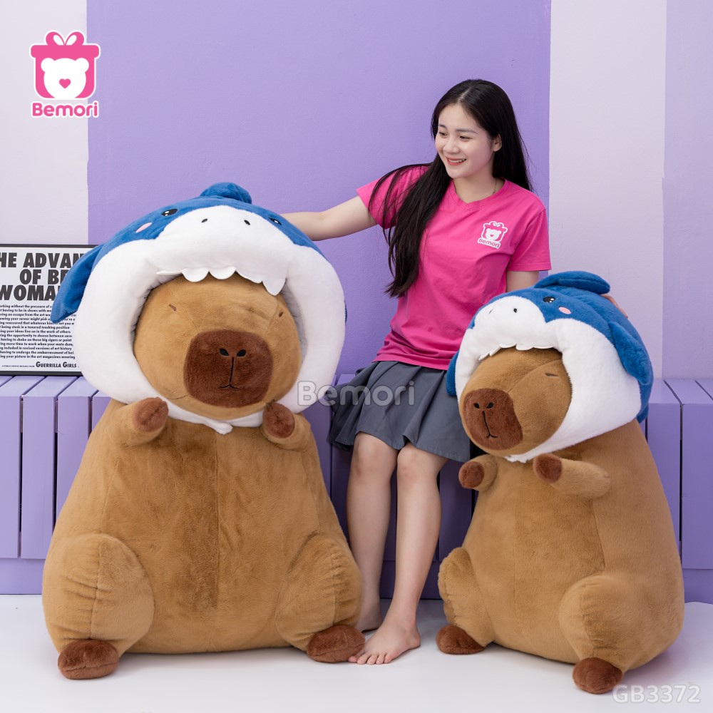 Gấu Bông Capybara Cosplay Cá Mập (Bigsize)