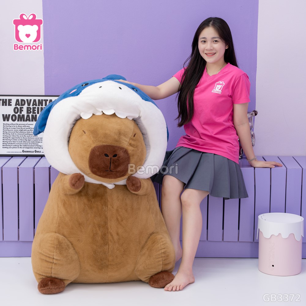 Gấu Bông Capybara Cosplay Cá Mập (Bigsize)