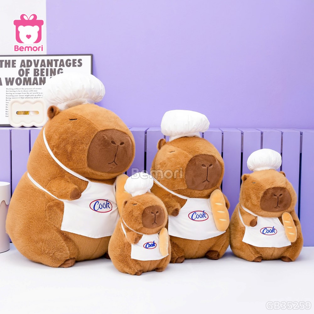 Gấu Bông Capybara Đầu Bếp