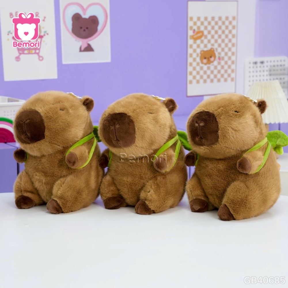 Gấu Bông Capybara Đeo Balo Cây Dừa
