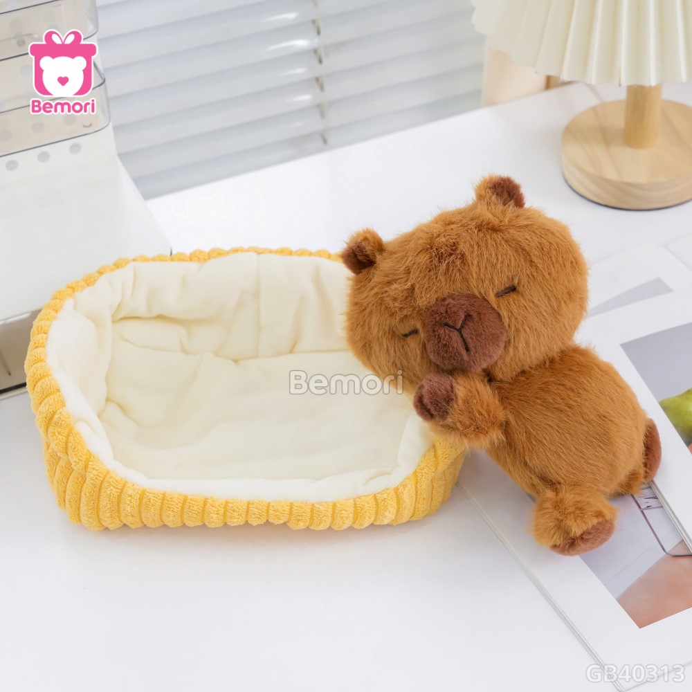 Gấu Bông Capybara Nằm Ngủ