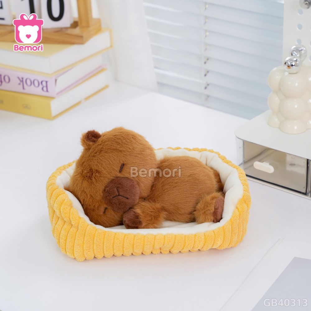 Gấu Bông Capybara Nằm Ngủ