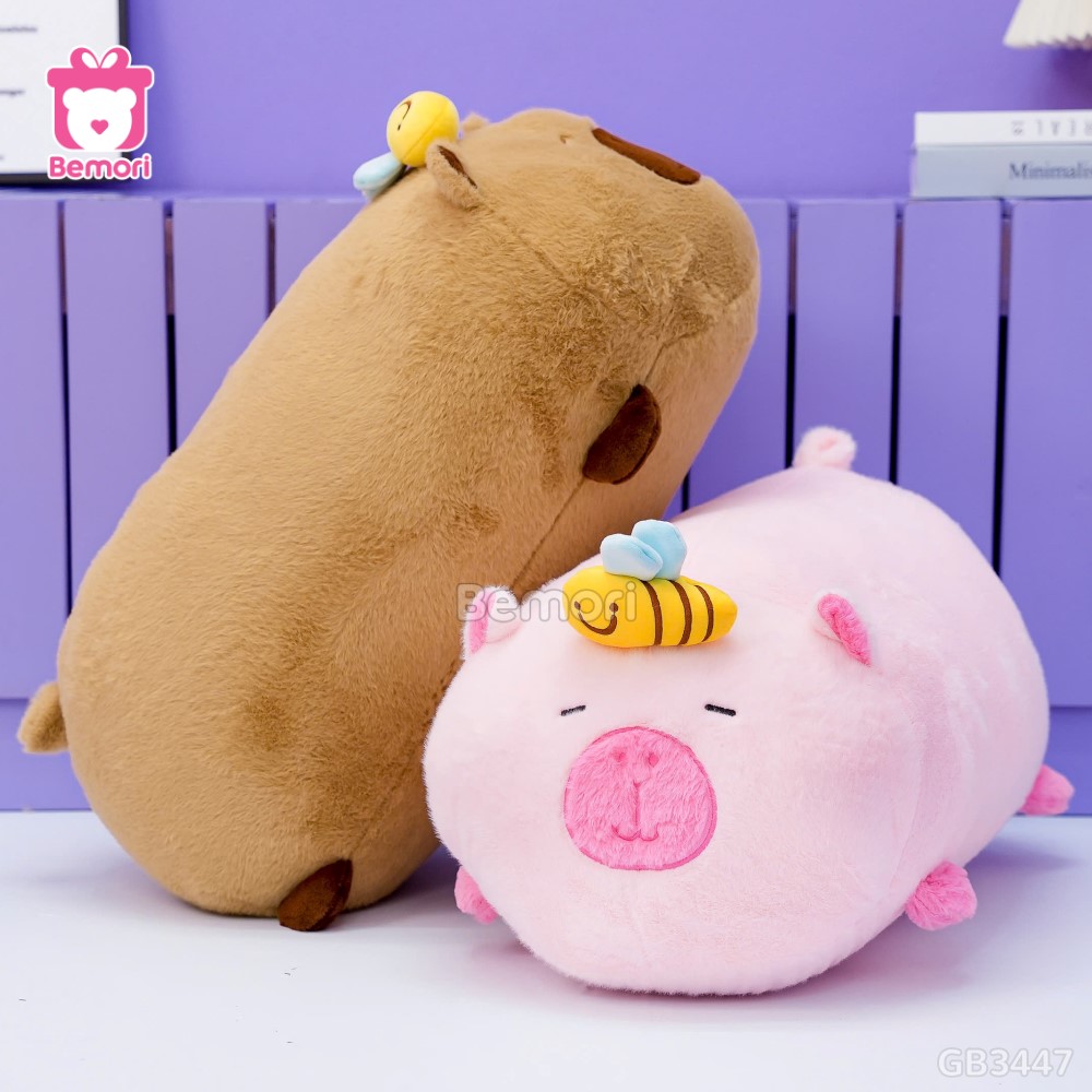 Gấu Bông Capybara Nằm Rút Ong