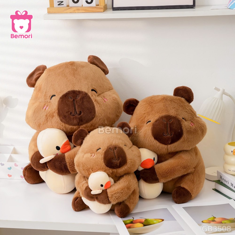 Gấu Bông Capybara Ôm Vịt