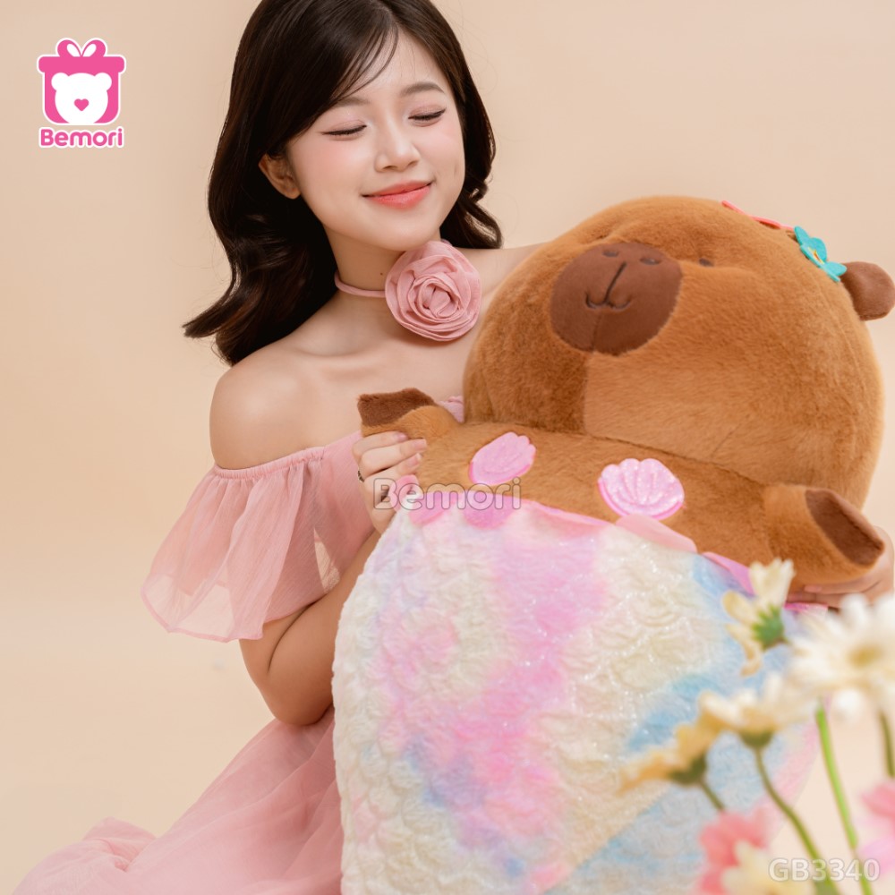 Gấu Bông Capybara Tiên Cá (Big Size)