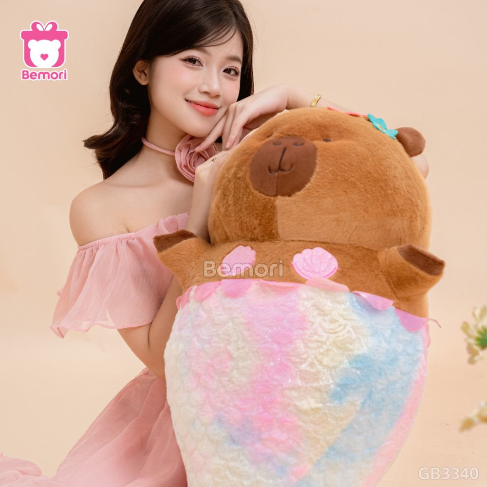 Gấu Bông Capybara Tiên Cá (Big Size)