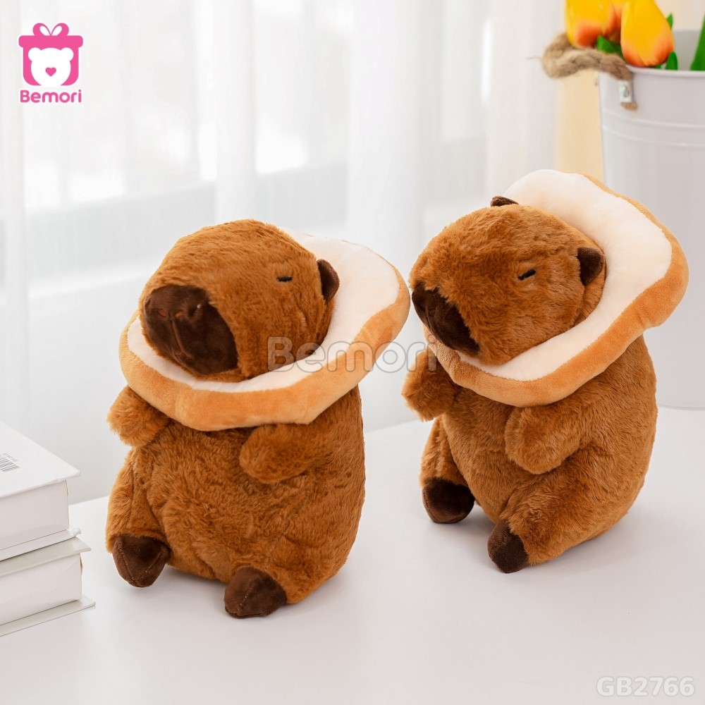 Gấu Bông Capybara Bánh Mì 20cm vải lông thú mềm mại