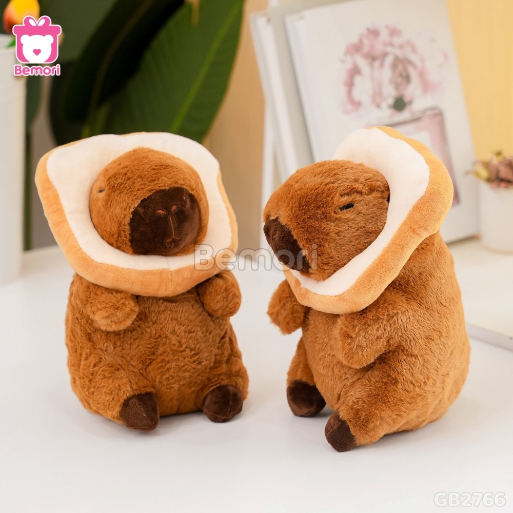 Gấu Bông Capybara Bánh Mì 20cm nhồi bông căng phồng, êm ái