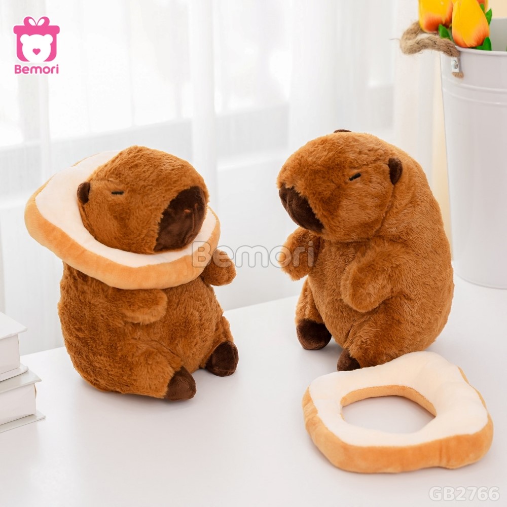 Gấu Bông Capybara Bánh Mì 20cm – Bánh mì có thể tháo rời