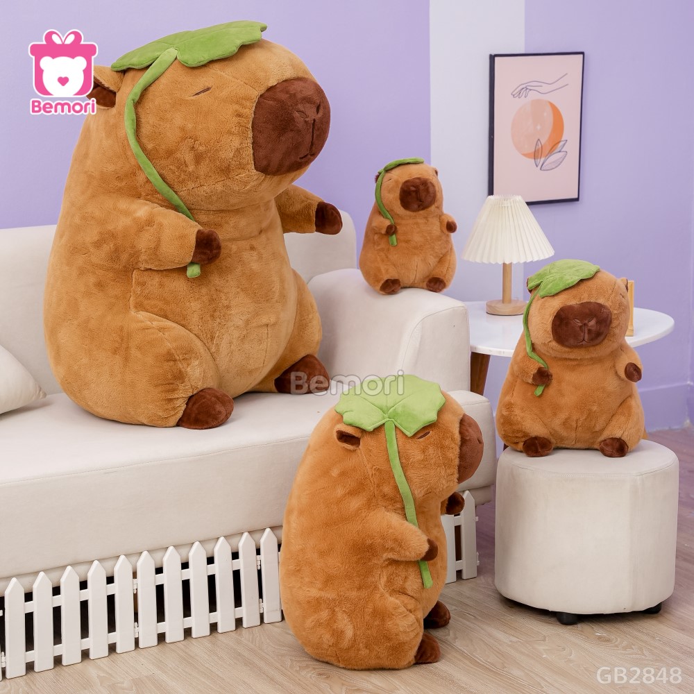 Gấu Bông Capybara Cầm Lá Bigsize