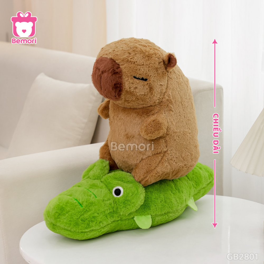 Gấu Bông Capybara Cưỡi Cá Sấu