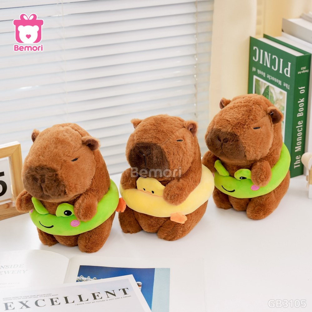 Gấu Bông Capybara Đeo Phao Nhỏ – món quà dễ thương cho bé yêu