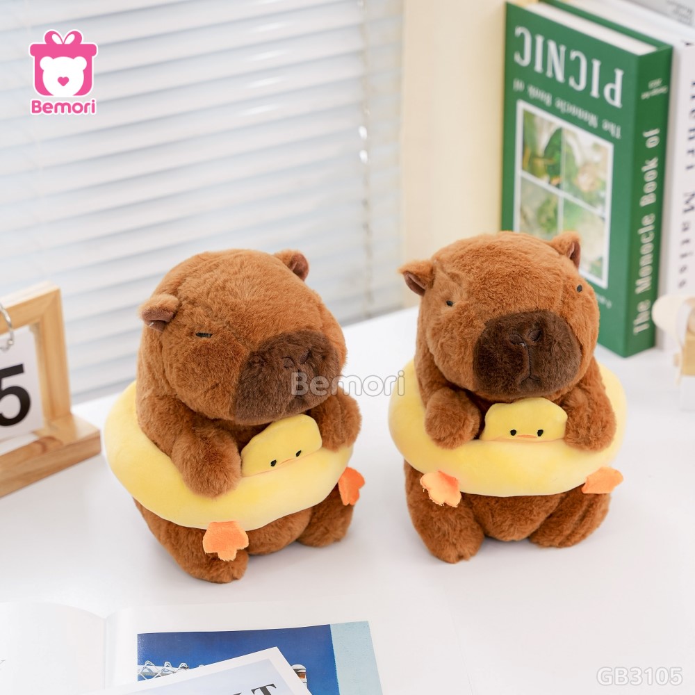 Gấu Bông Capybara Đeo Phao Nhỏ – Vịt