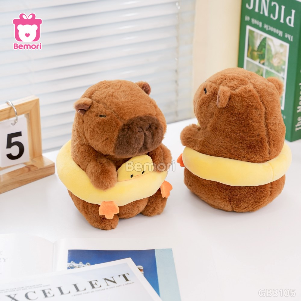 Gấu Bông Capybara Đeo Phao Nhỏ – Vịt