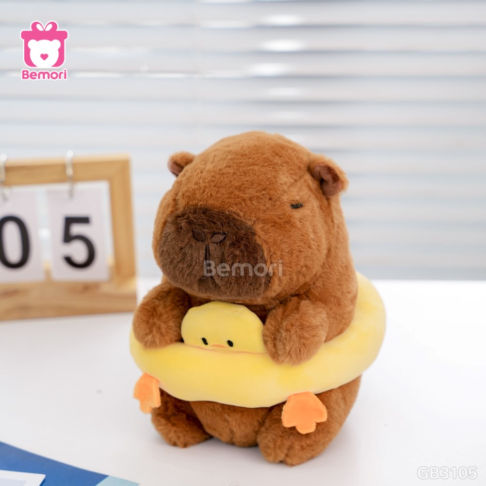 Gấu Bông Capybara Đeo Phao Nhỏ – Vịt