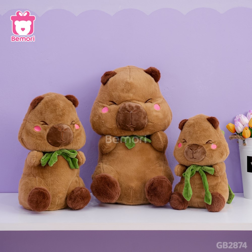 Gấu Bông Capybara Đeo Túi Ếch