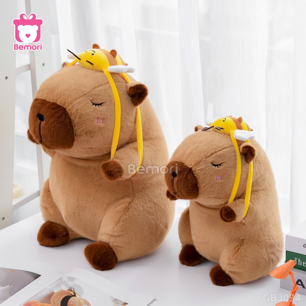 Gấu Bông Capybara Đeo Túi Ong