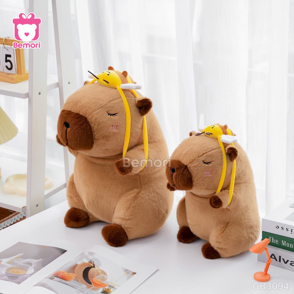 Gấu Bông Capybara Đeo Túi Ong đa dạng kích thước
