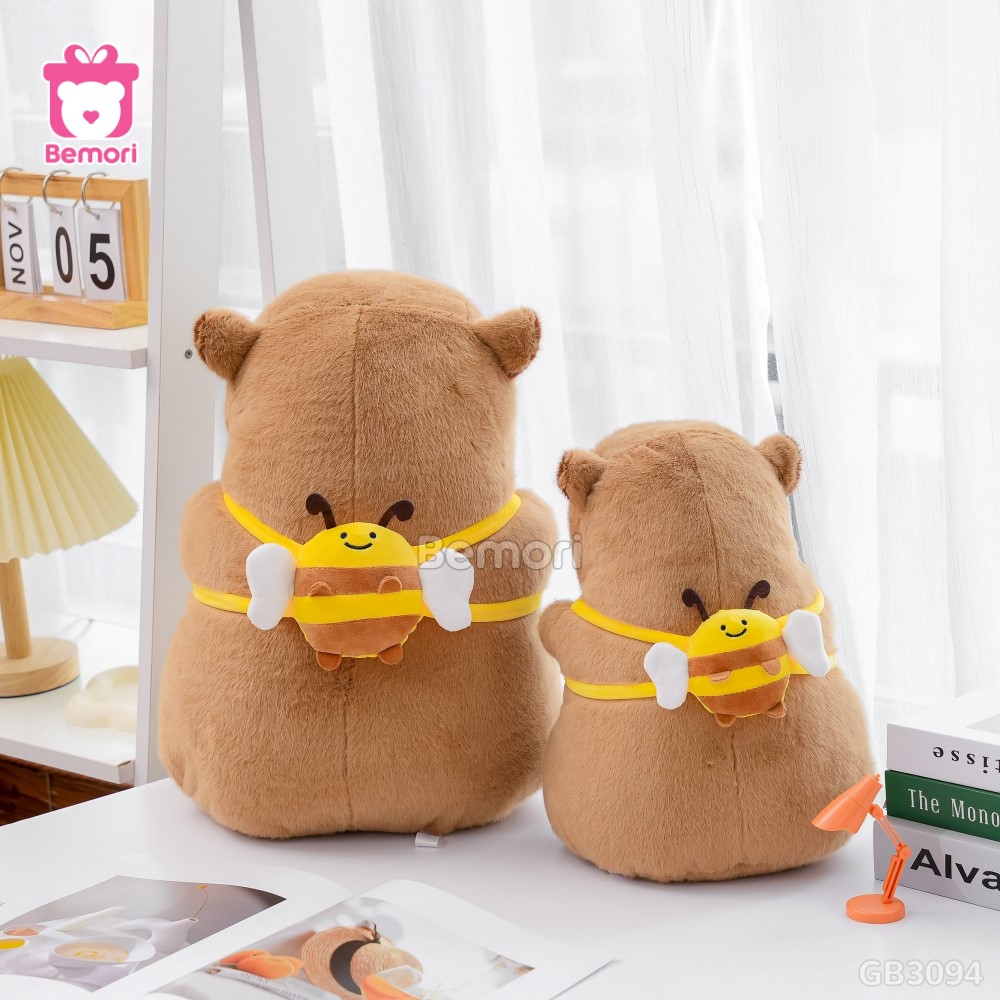 Gấu Bông Capybara Đeo Túi Ong dễ thương, ai cũng thích
