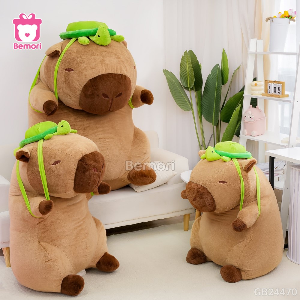 Gấu Bông Capybara Đeo Túi Rùa Bigsize tại Bemori