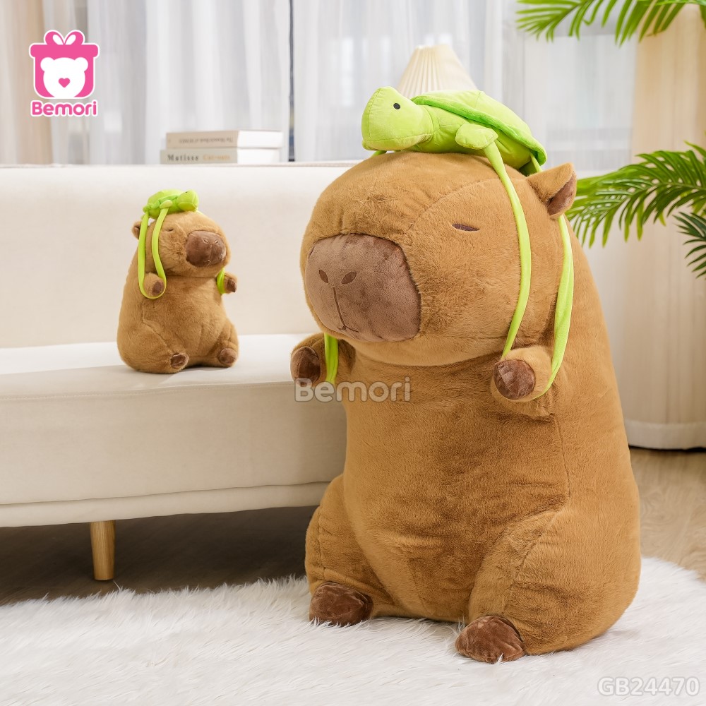 Gấu Bông Capybara Đeo Túi Rùa thích hợp làm quà tặng