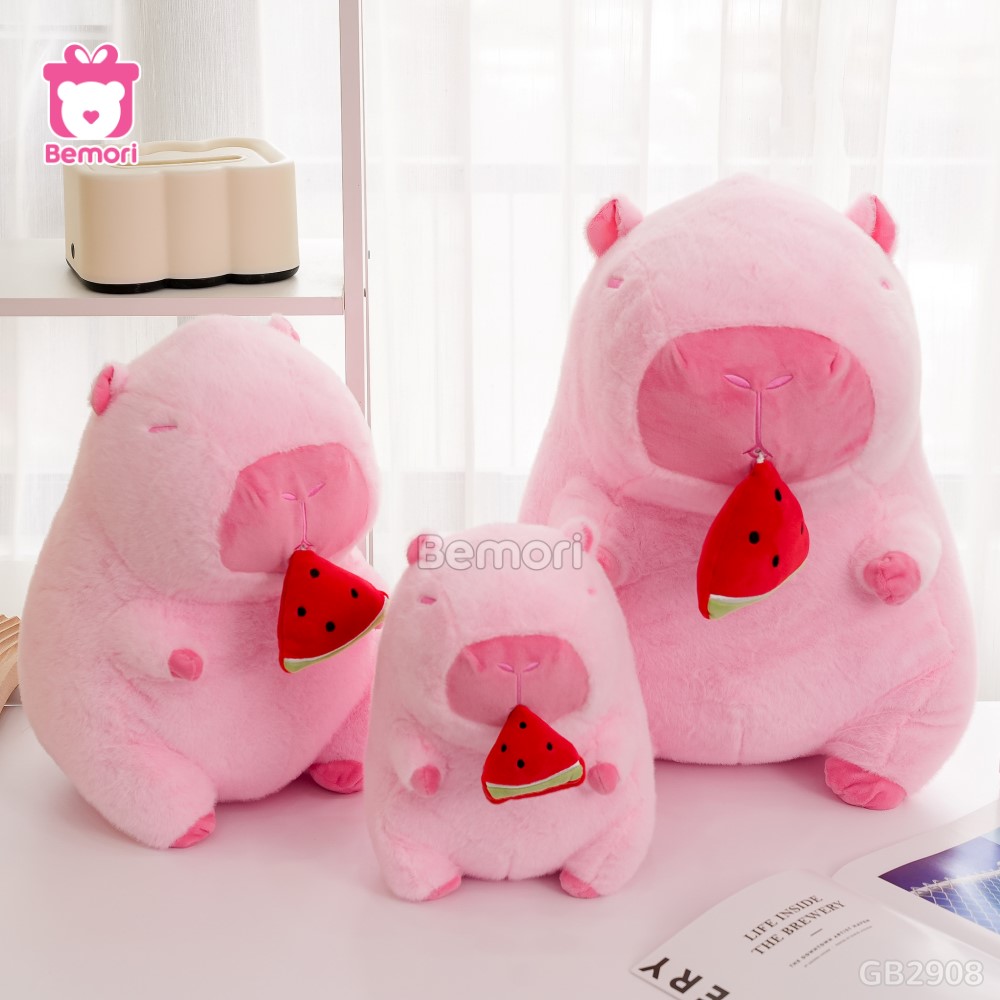 Capybara rút dưa hấu mang lại cảm giác tươi mát như mùa hè