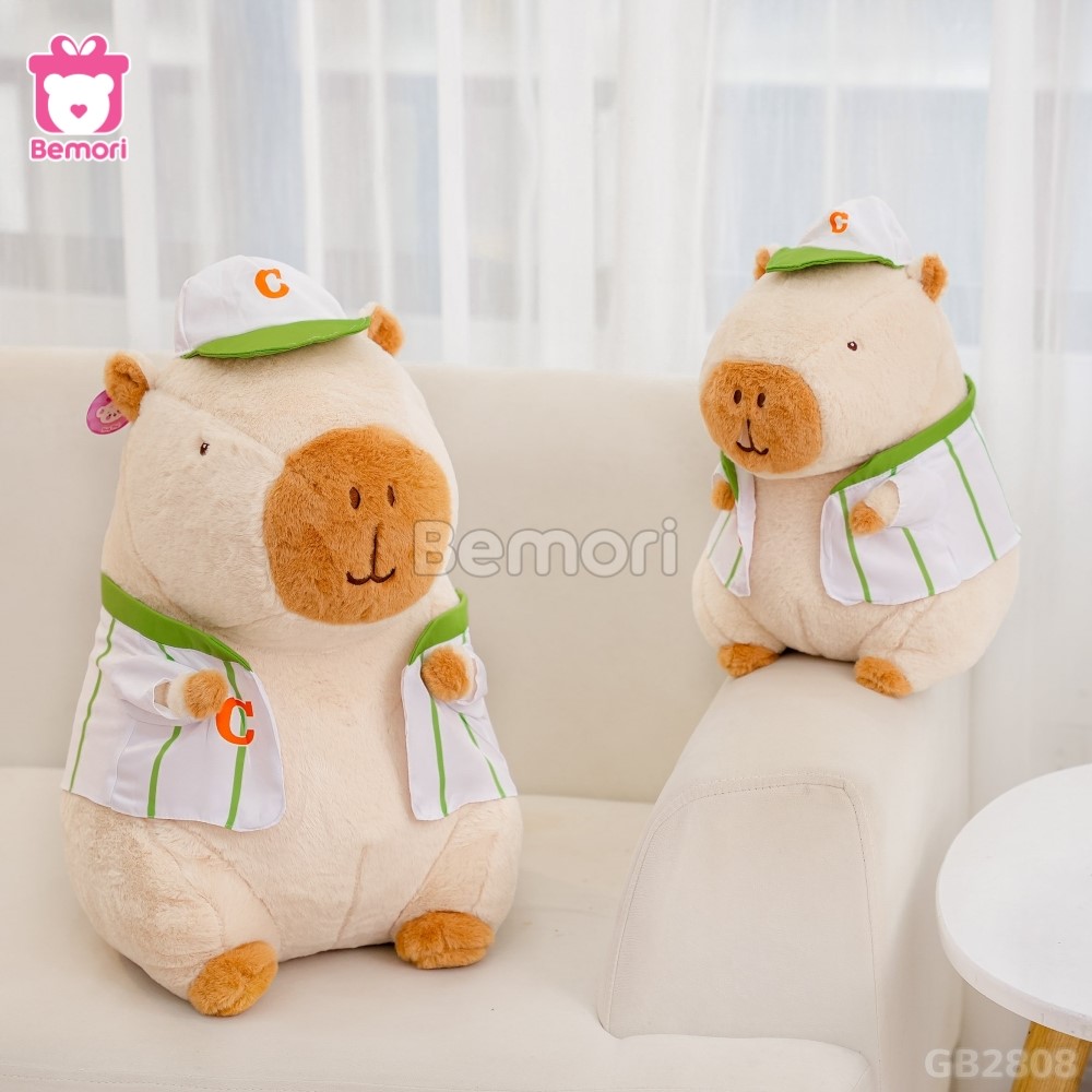 Gấu Bông Capybara Mặc Áo – Kem