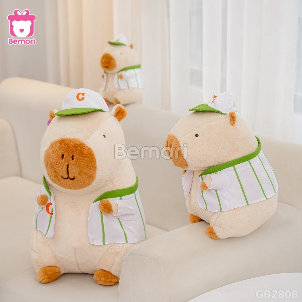 Gấu Bông Capybara Mặc Áo – Kem