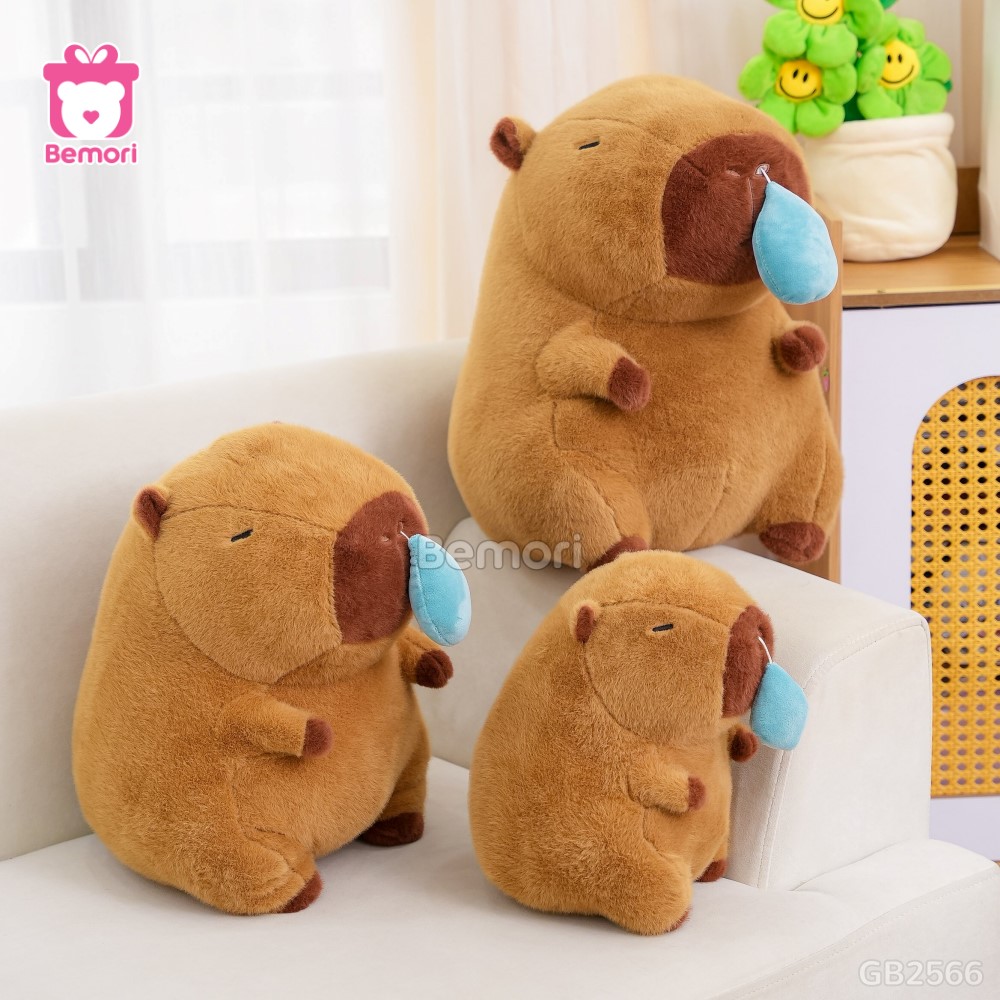 Gấu Bông Capybara Nước Mũi êm mịn dễ thương