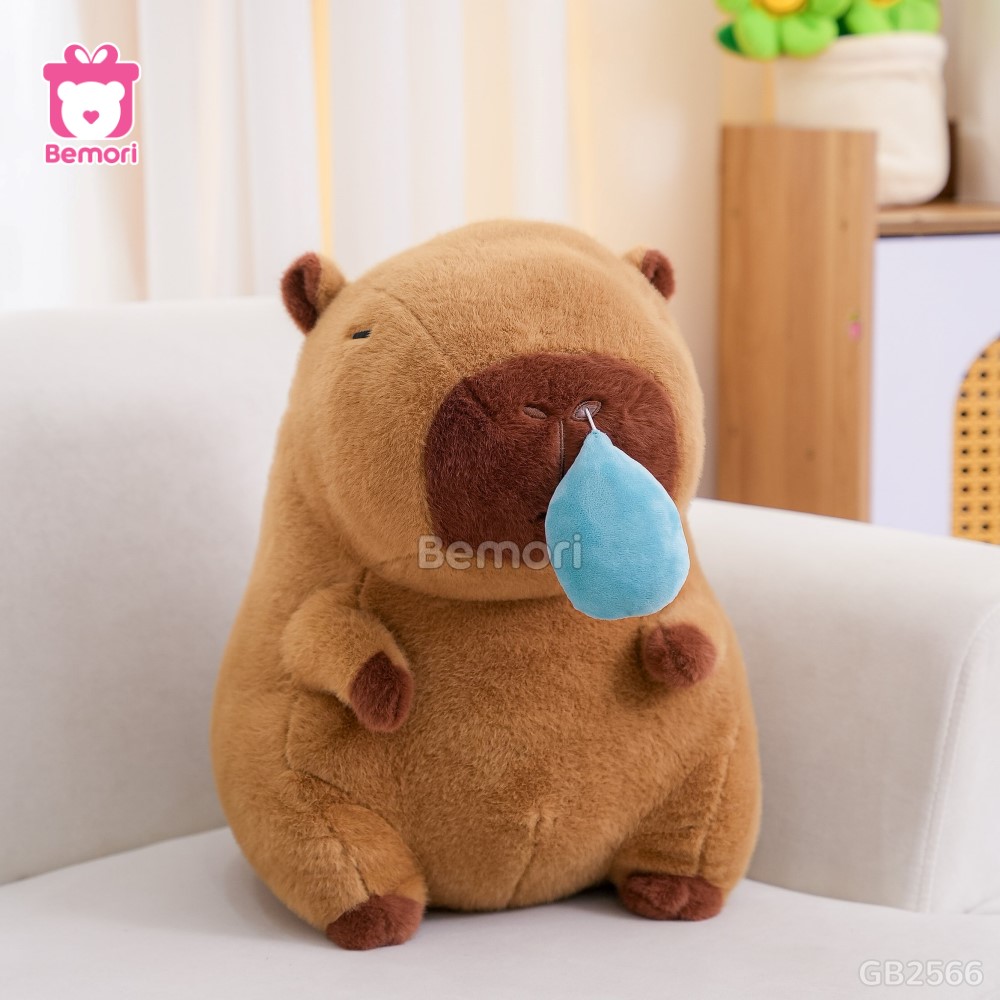 Gấu Bông Capybara Nước Mũi làm đồ trang trí xinh xắn